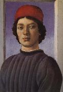 Sandro Botticelli Light blue background as the men USA oil painting artist